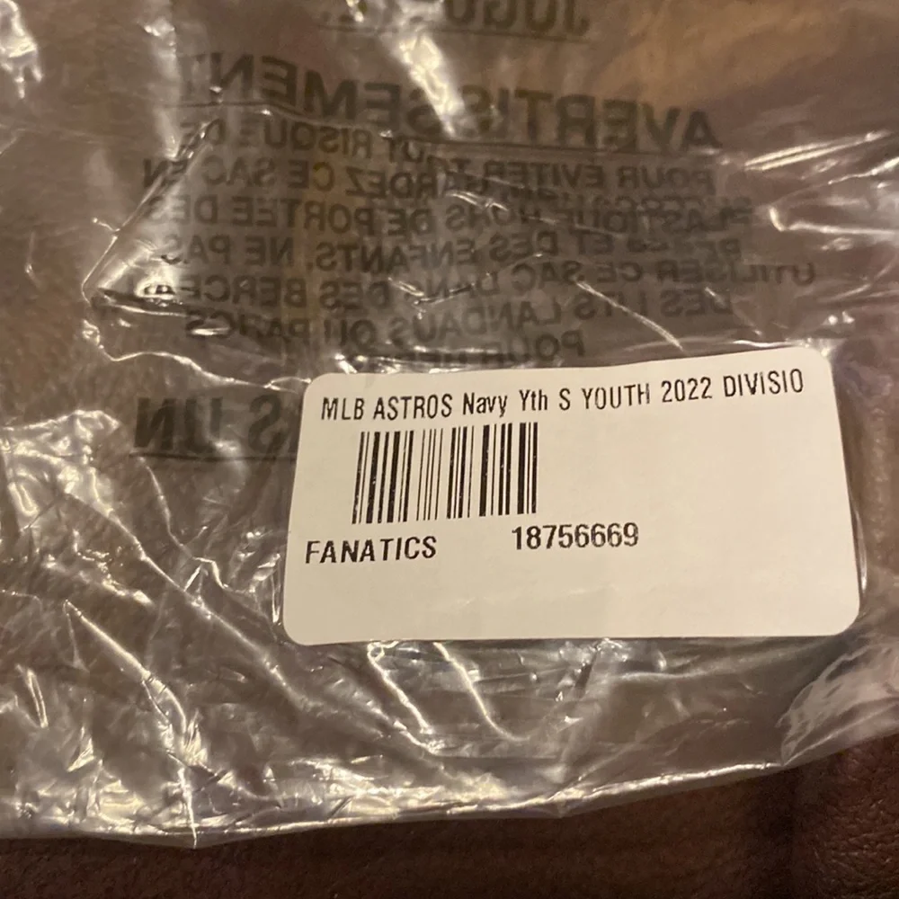 MLB Apparel Fanatics - NEW - Boys Youth Small Authentic (shirt is Navy Blue)